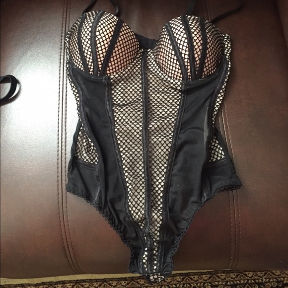 Fishnet mesh bodysuit leotard one piece teddy