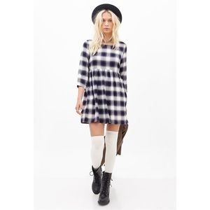 Plaid baby doll dress