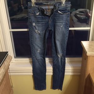 Super skinny American Eagle ripped up jeans