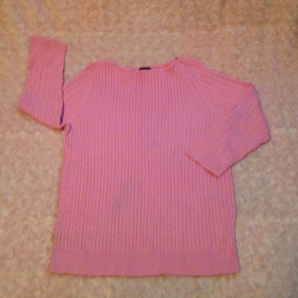 Baby pink boat neck light weight sweater by Chaps