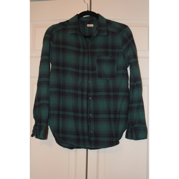 Dark green Hollister flannel