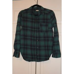 Dark green Hollister flannel