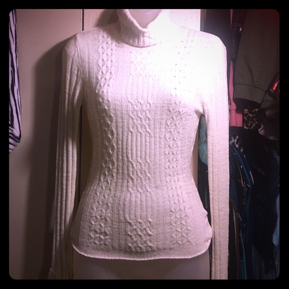 Cream turtleneck sweater