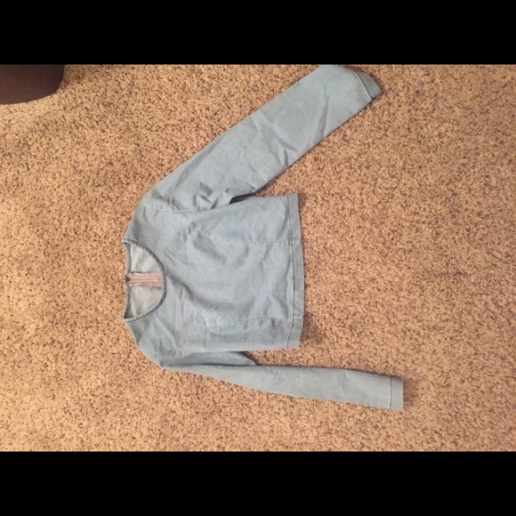 Light Denim Crop Top - Picture 1 of 3