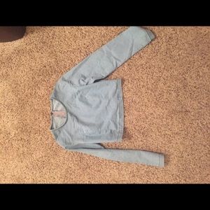 Light Denim Crop Top