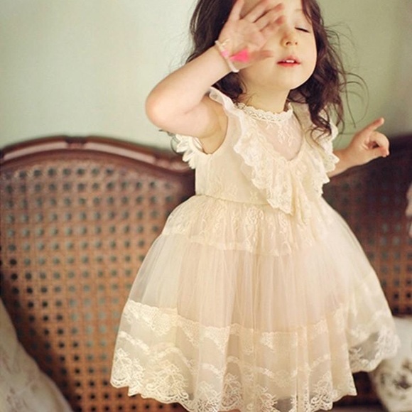 Cream romantic dress