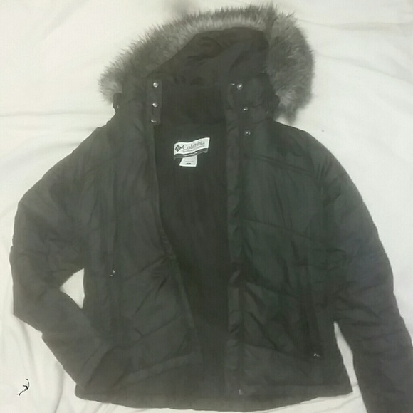 Black Columbia down puffer coat