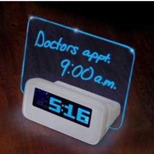 Glow writable alarm clock
