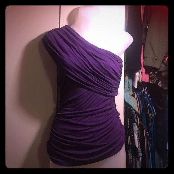 Purple one shoulder top