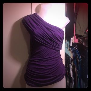 Purple one shoulder top