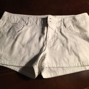 White Denim Shorts