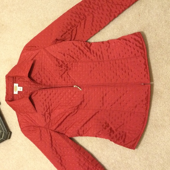 Red polka dot jacket