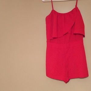 Red one piece romper