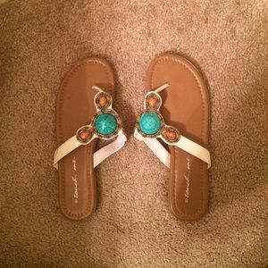 "Touch Me" brand Beaded Sandals