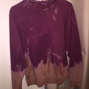Spiked tie dye jumper