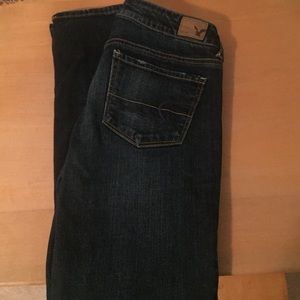 American Eagle dark wash skinny stretch jeans