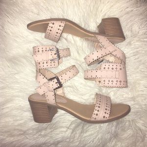 Sandals with a little heel.