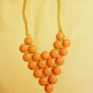 Brand new colored faceted stone bib necklace