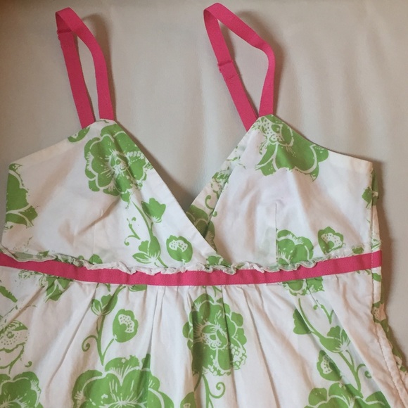 Roxy White and Green Sundress - Picture 3 of 4