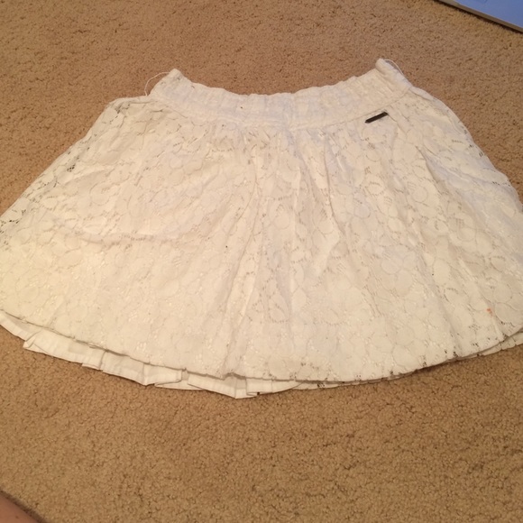 Abercrombie and Fitch lacy white skirt