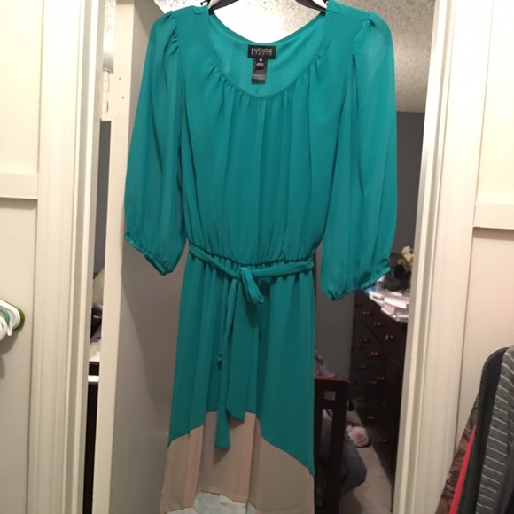 Green flowy dress