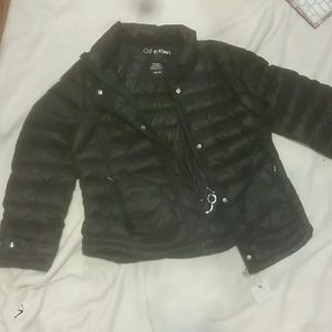 NWT Black Calvin Klein down puffer coat