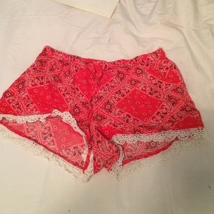 Bandana print shorts