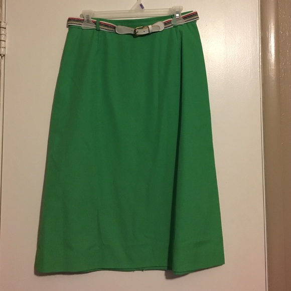Vintage Union Made Green Skirt and Belt