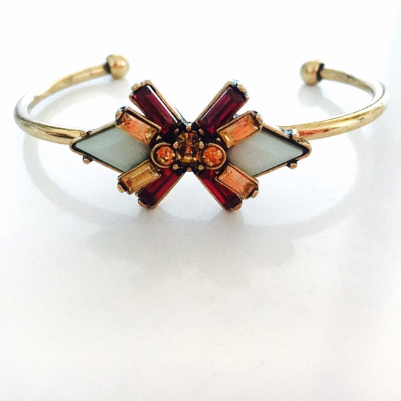 Jeweled Gold Bangle - Picture 2 of 4