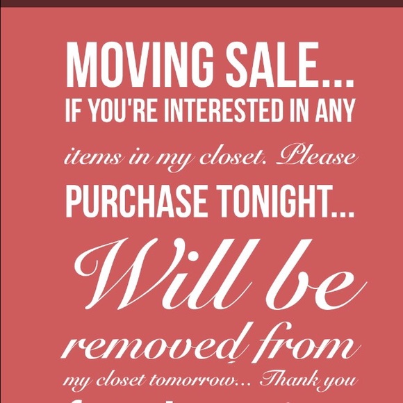 Moving Sale... Please purchase if interested.