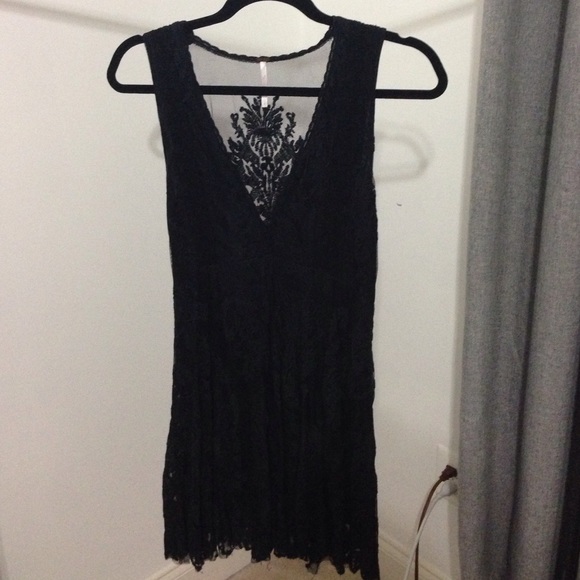 Black Lace Free People dress