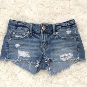 American Eagle ripped denim shorts