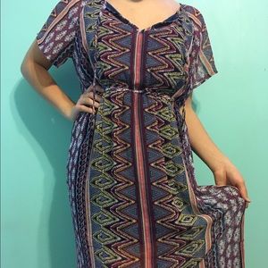 Tribal print maxi dress