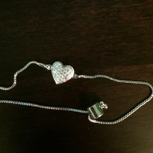 Silver heart bracelet