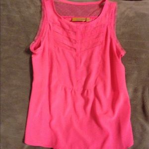 A Pink Silk Tank Top