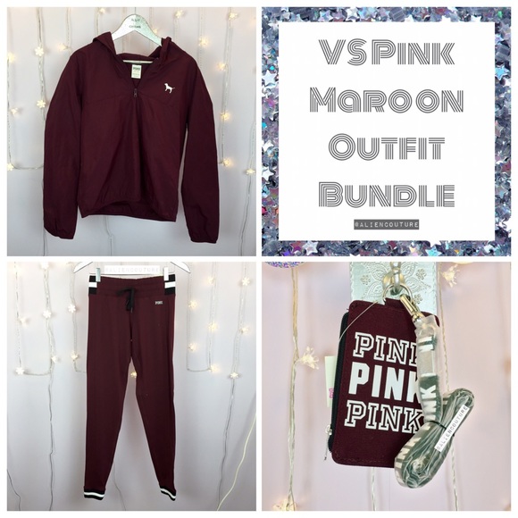 VS Pink Maroon Ultimate Track Pants - Picture 4 of 4