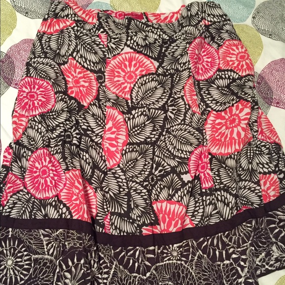Breezy cotton printed skirt