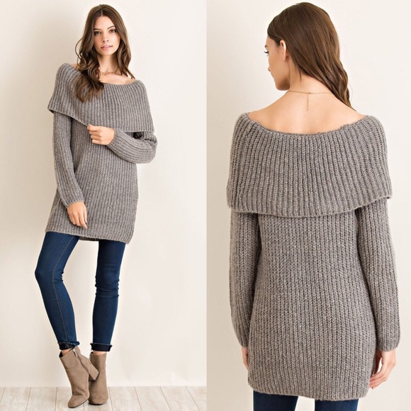 1DAYSALE Off Shoulder Sweater Top - Picture 3 of 4