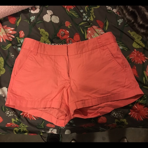 J Crew Coral Chino Shorts Size 4