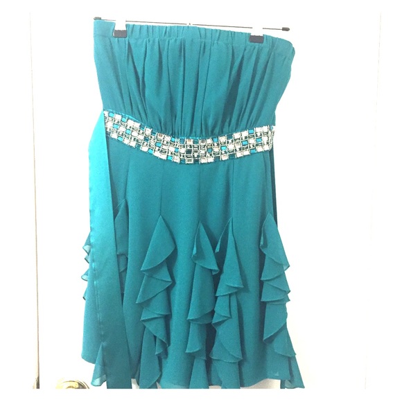 🎉LAST CALL🎉 Teal Cocktail Dress - Picture 1 of 4
