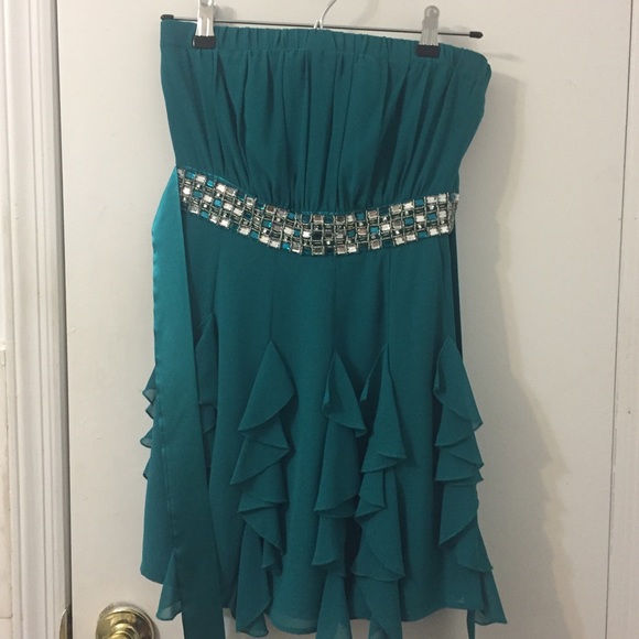 🎉LAST CALL🎉 Teal Cocktail Dress - Picture 4 of 4