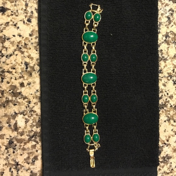 Green and gold bracelet