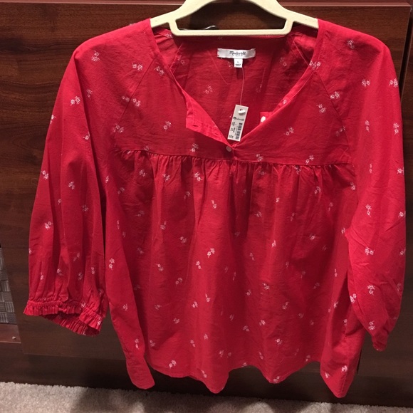Madewell red summer top