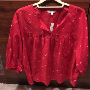Madewell red summer top