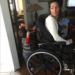 Matías centeno is pushing her aunt Joanna Carmona