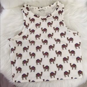 Aeropostale Camel Cropped Top