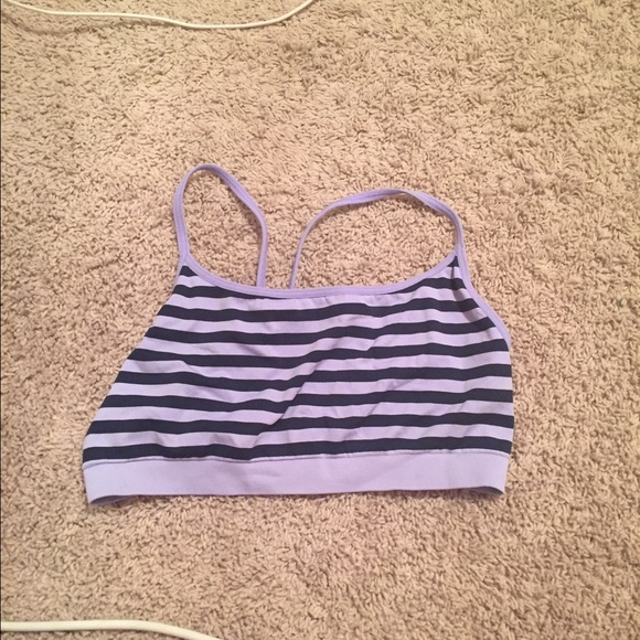 Gap purple & navy blue sports bra