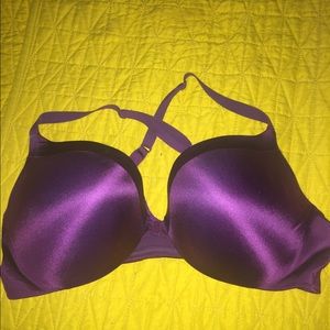 Maroon satin bombshell bra