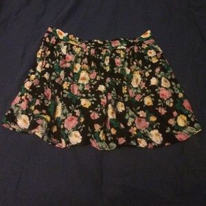 Vintage flower high-rise skirt
