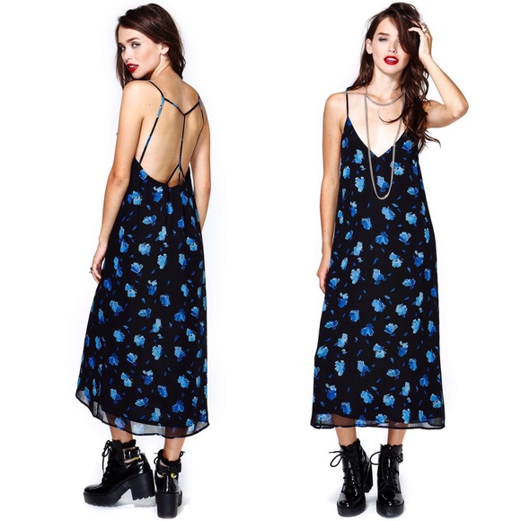 Nasty Gal After Party Vintage Eva midi dress